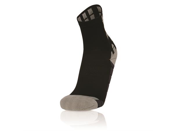 Interval Socks BLK/GRY S Mellomhøy løpesokk - Unisex 